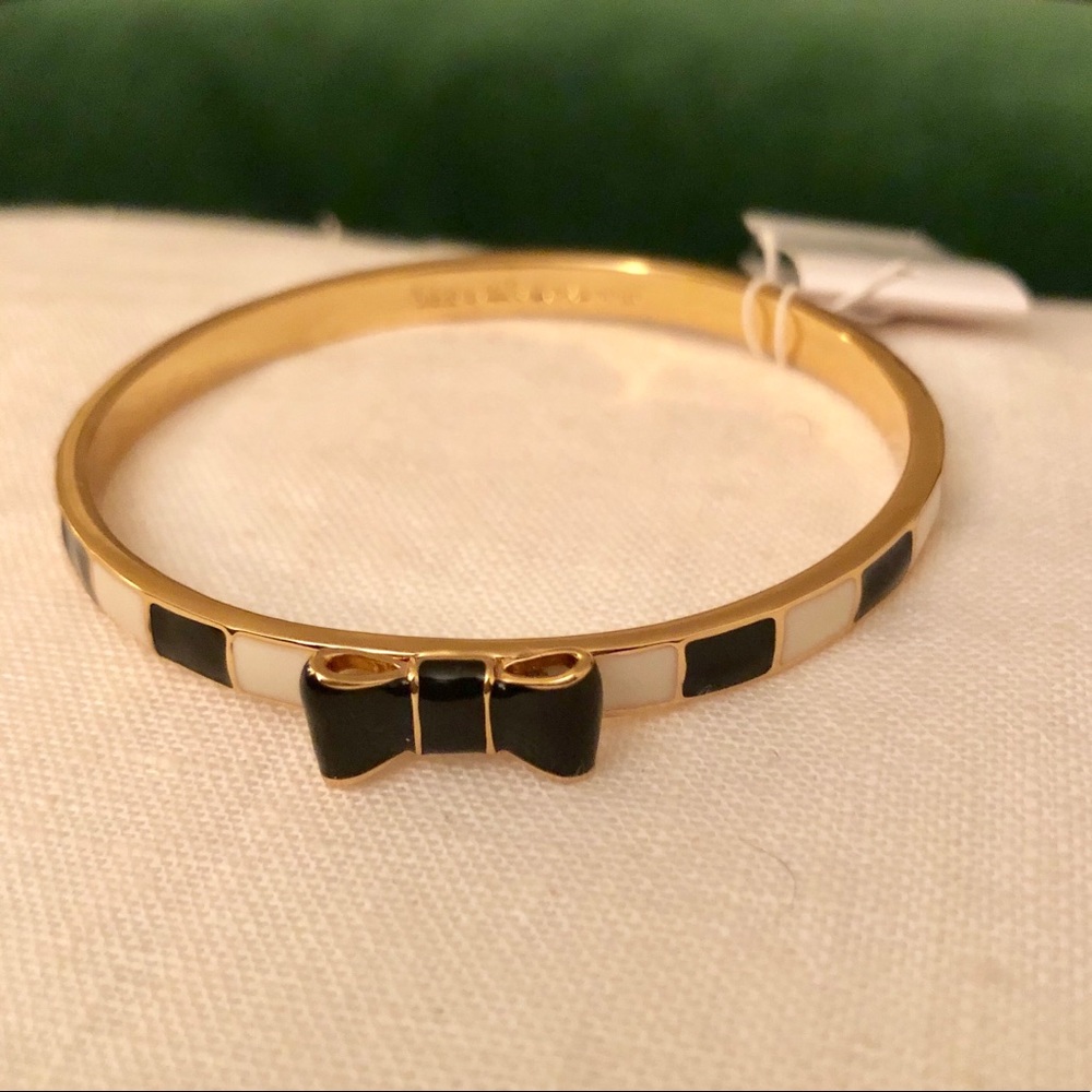 Kate Spade Black and White Bow Bangle